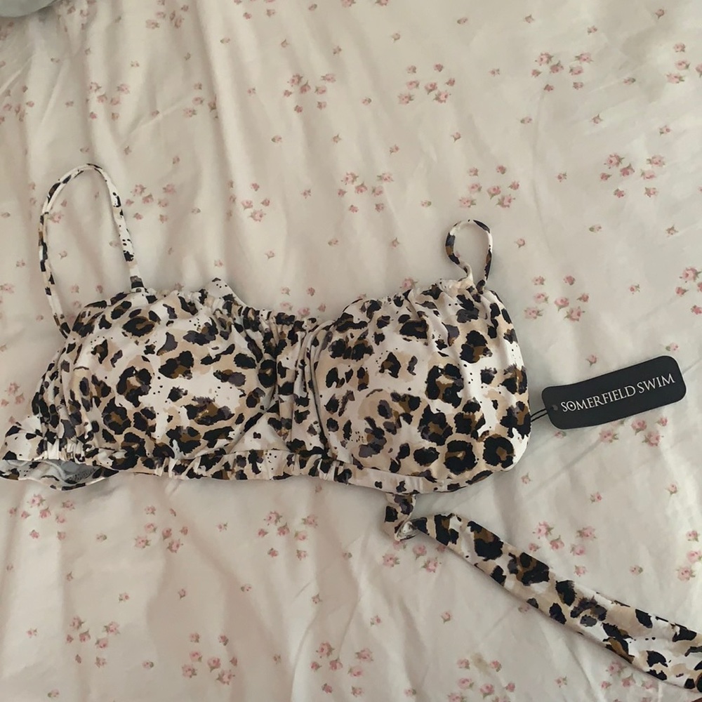 Somerfield swim cheetah bikini top —very soft